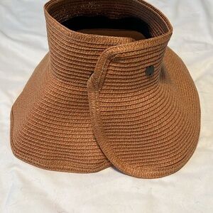 Jessica Simpson Packable Straw Visor Hat